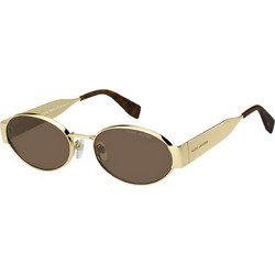 Marc Jacobs MARC806S 01Q70 Γυναικεία Γυαλιά Ηλίου Στρογγυλά Μεταλλικά Χρυσά με Καφέ Φακό