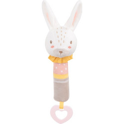 KikkaBoo Rabbits in Love Υφασμάτινη Κουδουνίστρα Πίεσης για Νεογέννητα
