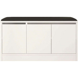 Hanah Home Παπουτσοθήκη Μοριοσανίδας Λευκή M89.6xΠ35.5xY45.8cm 956LCS3403