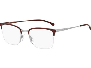Hugo Boss HG1244-GJ2 Ανδρικός Σκελετός Γυαλιών Οράσεως Μεταλλικός Ασημί Καφέ