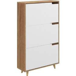 HOMCOM Παπουτσοθήκη Ξύλινη Λευκή M72xΠ24xY119cm 837-473V80WT