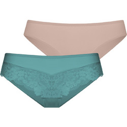 Dorina Γυναικεία Slip Χωρίς Ραφές με Δαντέλα 2Pack FXCH0027LA086-2X0466