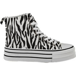 Mitsuko Γυναικεία Sneakers Flatforms Μποτάκια Μαύρα Λευκά GS09665W-ZEB