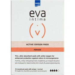 InterMed Eva Intima Active Oxygen Σερβιέτες με Φτερά για Κανονική Ροή 4 Σταγόνες 18τμχ