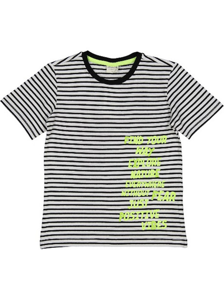 Mauli Παιδικό T-Shirt Κοντομάνικο Μαύρο Λευκό Lime 9992447400