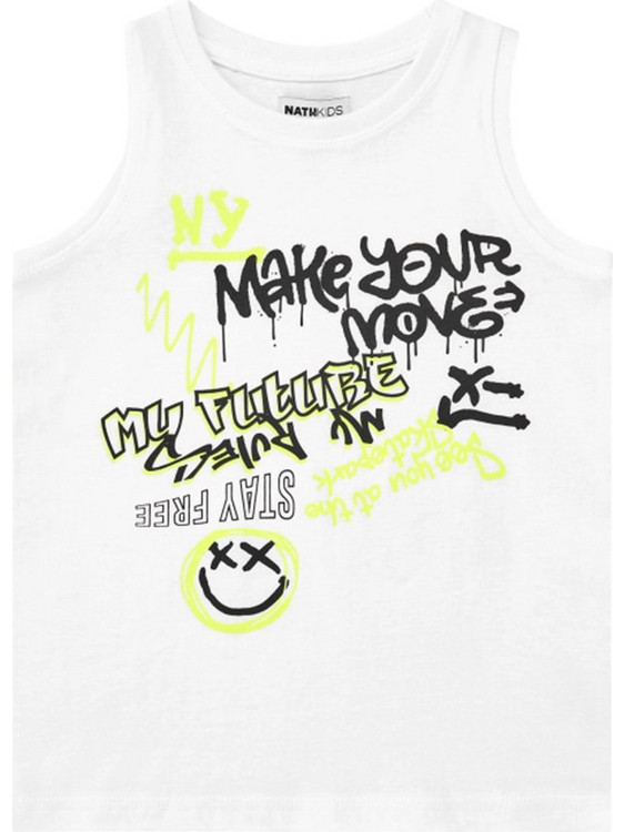 Nath Παιδικό T-Shirt Αμάνικο Λευκό KB08T708W1