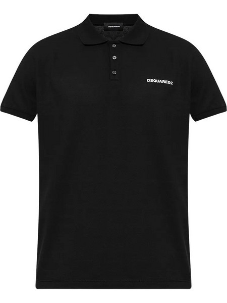 Dsquared2 Tennis Fit Ανδρική Μπλούζα Polo Κοντομάνικη Μαύρη S71GL0054S22743-900