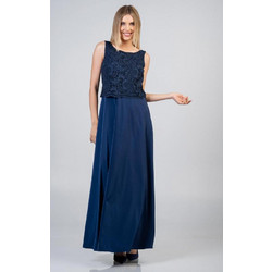 Bellino Maxi Καλοκαιρινό Φόρεμα για Γάμο / Βάπτιση Navy Μπλε 21.11.3165