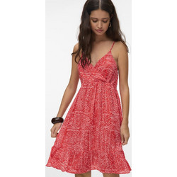 Vero Moda Mini Καλοκαιρινό Καθημερινό Φόρεμα Κρουαζέ Μεταξωτό Φούξια 10323641