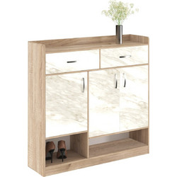 PoliHome Παπουτσοθήκη Ξύλινη Dune Φυσικό Χρώμα M120xΠ33xY120cm 162826639