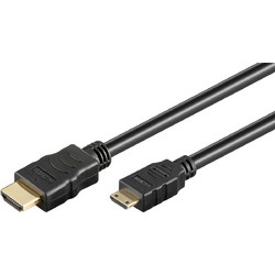 Goobay Καλώδιο HDMI 2.0 HDMI Male to Mini HDMI Male 1m Black