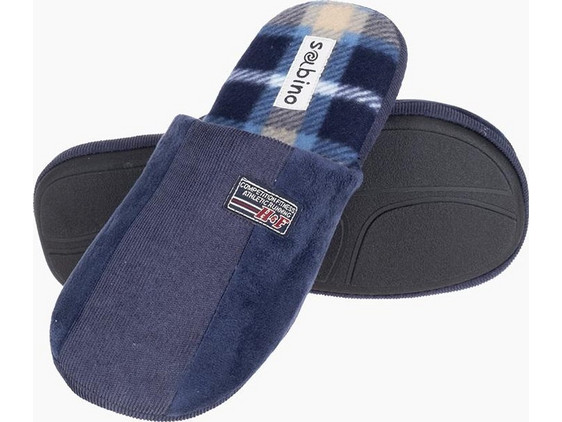 Sabino Χειμερινές Ανδρικές Παντόφλες Navy Μπλε AW234477