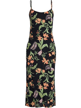 Roxy Rainbow Shores Maxi Καλοκαιρινό Καθημερινό Φόρεμα Μαύρο ERJWD03885
