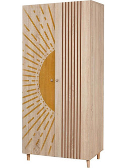 Hanah Home Δίφυλλη Ντουλάπα Ρούχων Lidya Πολύχρωμη 90x52x192cm 869VEL8678