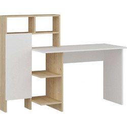 Hanah Home Bugra Γραφείο Ξύλινο με Βιβλιοθήκη 135.9x60x111.8cm 550ARN1101