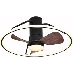 Sunlight HAUT-660 Ανεμιστήρας Οροφής 66cm 29W με Φως & Τηλεχειριστήριο Μαύρος Καφέ