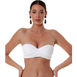 Bluepoint Bikini Top Strapless με Ενίσχυση Λευκό 25066093D-01