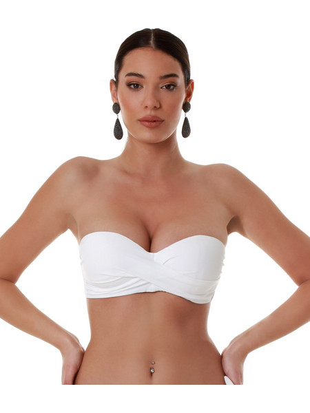 Bluepoint Bikini Top Strapless με Ενίσχυση Λευκό 25066093D-01