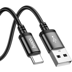 Hoco X89 Wind Braided USB-A to USB-C 2m Black 6942007646475