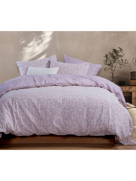 Nef-Nef Σετ Σεντόνια Μονά Βαμβακερά 160x260 Sorial Mauve