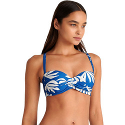 BLU4U Coco Leaf Bikini Top Strapless Floral Μπλε 25366194D-14
