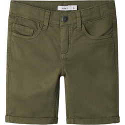 Name It Παιδική Βερμούδα Chino Χακί 13238085