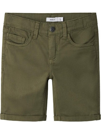 Name It Παιδική Βερμούδα Chino Χακί 13238085