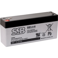 SSB SB3.4-6 Μπαταρία VRLA-AGM 6V 3.4Ah