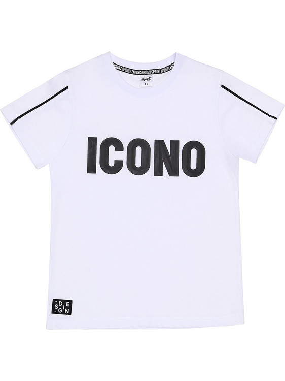 Sprint Παιδικό T-Shirt Κοντομάνικο Λευκό Μαύρο 251-3016-100