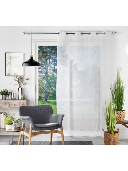 Douceur d'interieur Κουρτίνα Παραθύρου Βουάλ με Τρουκς 140x280 Goutteline 1627093 Λευκό