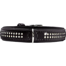 Hunter Softie Deluxe Δερμάτινο Κολάρο Σκύλου Μαύρο 2.2x23-29cm