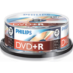 Philips DR4S6B25F/00 Εγγράψιμα DVD+R 16x 4.7GB Cake Box 25τμχ