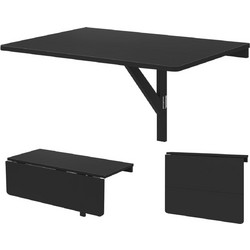Costway Γραφείο Τοίχου Ξύλινο 80x60x45cm CB10641BK