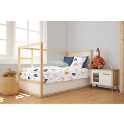 Dimcol Rainbow 574 Βρεφικό Πάπλωμα Κούνιας 160x120cm Λευκό Μπλε