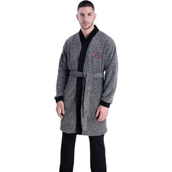 Rachel Χειμωνιάτικη Ανδρική Ρόμπα Fleece Γκρι 12944