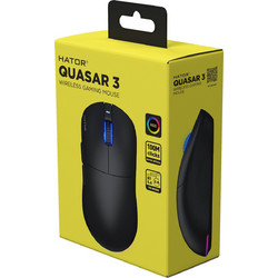 Hator Quasar 3 Ασύρματο Gaming Ποντίκι RGB 12000 DPI Black
