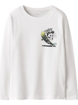 Name It Skate Παιδικό T-Shirt Μακρυμάνικο Λευκό 13224969