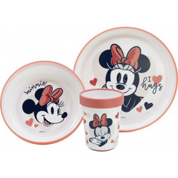 Stor Minnie Mouse Heart Full Παιδικό Σετ Φαγητού Κόκκινο 3τμχ 10795