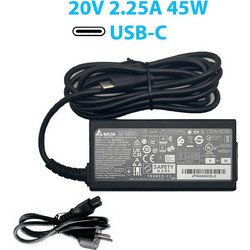 Delta ADP-45HG USB-C Φορτιστής Laptop 45W 20V 2.25A με Αποσπώμενο Καλώδιο Τροφοδοσίας
