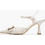 Mortoglou Γόβες Slingback Δερμάτινες με Λεπτό Ψηλό Τακούνι Λευκές 2548.73891