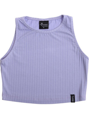 Target Παιδικό Crop Top Αμάνικο Λιλά S25-14565-48