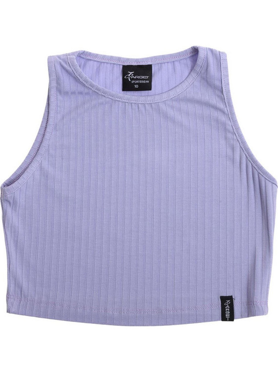Target Παιδικό Crop Top Αμάνικο Λιλά S25-14565-48