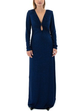 C.Manolo Maxi Φόρεμα για Γάμο / Βάπτιση Navy Μπλε TR25771