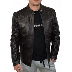 Leather 100 Ανδρικό Μπουφάν Χειμωνιάτικο Δερμάτινο Καφέ BL-100113-18