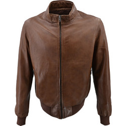 Leather 100 Ανδρικό Μπουφάν Χειμωνιάτικο Δερμάτινο Καφέ 61-M-GSP-12