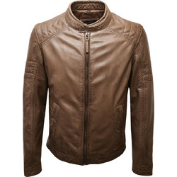 Leather 100 Ανδρικό Μπουφάν Χειμωνιάτικο Δερμάτινο Σοκολατί 01-M-STYLE-15