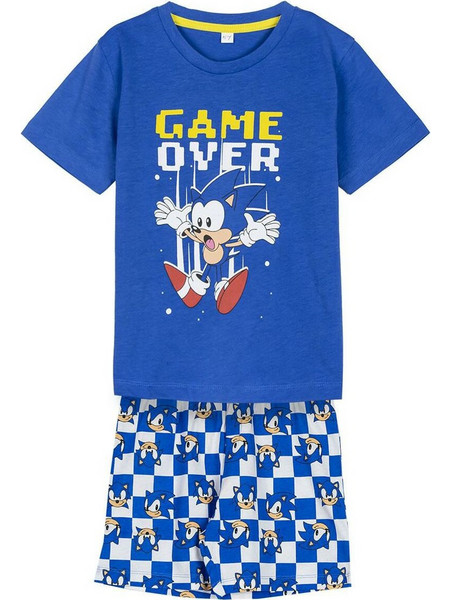 Cerda Sonic Παιδική Πιτζάμα Βαμβακερή Καλοκαιρινή Royal Blue 2900002063