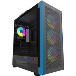 Aqirys Sargas Blue Midi Tower Κουτί Υπολογιστή RGB με Πλαϊνό Παράθυρο