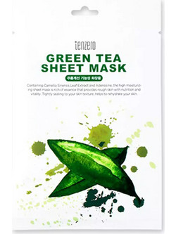 Tenzero Green Tea Sheet Μάσκα Προσώπου για Ενυδάτωση με Πράσινο Τσάι 25ml