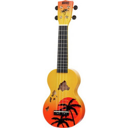 Mahalo Hawaii Orange Ukulele